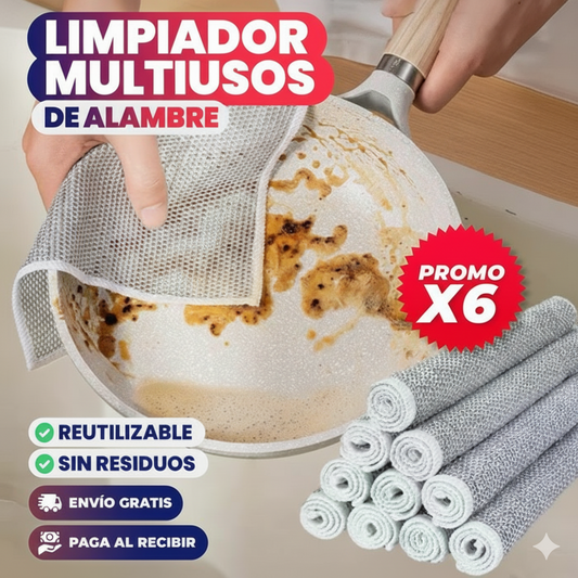 LIMPIADOR TOALLA MULTIUSOS DE ALAMBRE PROMO X6